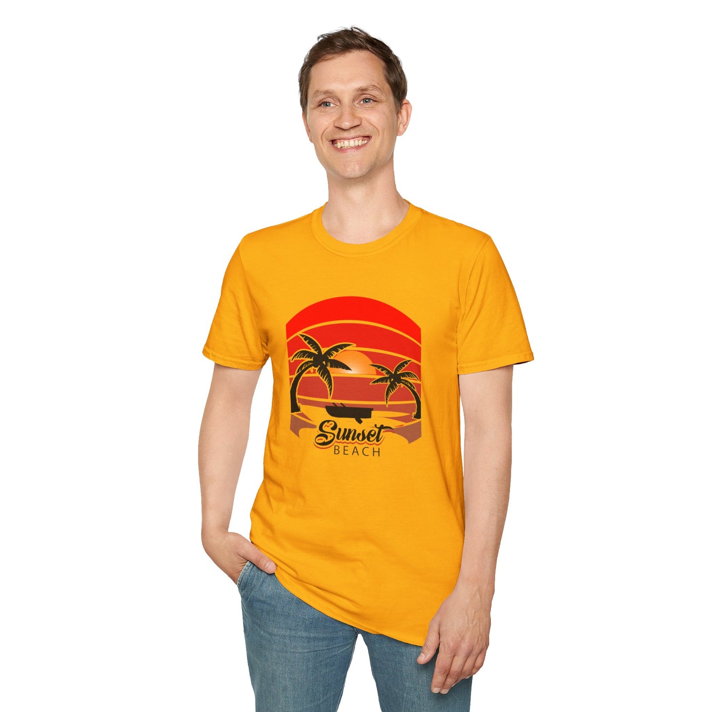 Sunset Beach-Inspired Graphic T-Shirt for a Stylish Coastal Vibe