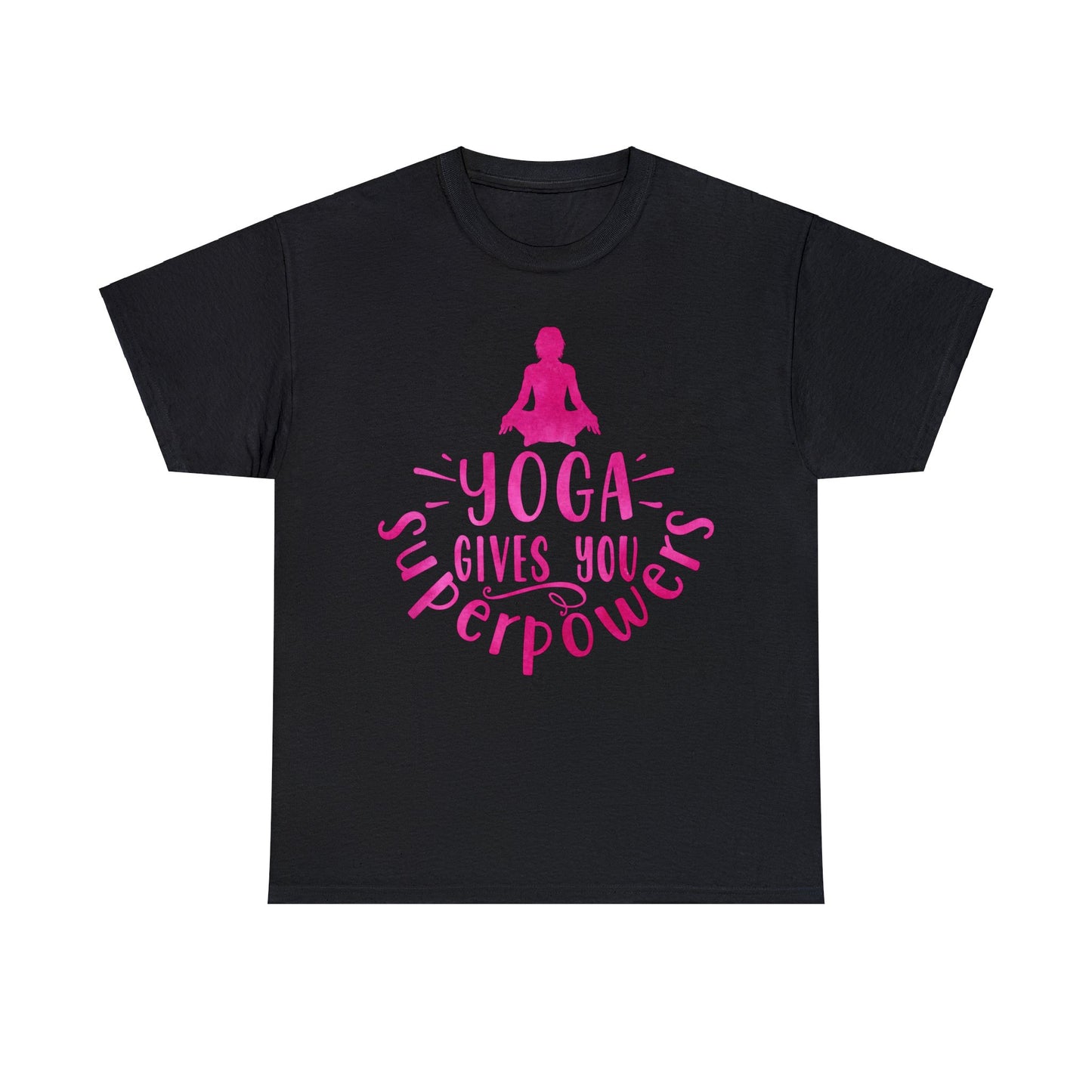 Elevate Your Style and Strength with our 'Yoga Gives You Super Power' - Unisex Heavy Cotton Tee