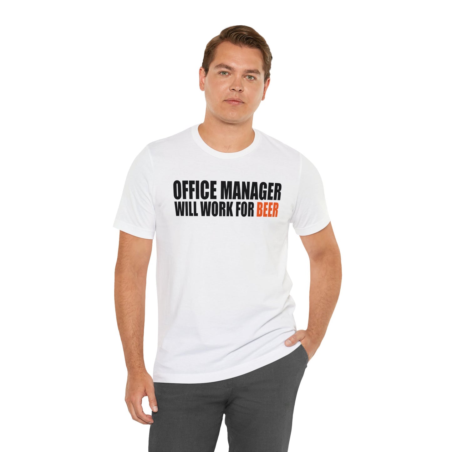 Stylish Office Manager Will Work For Beer T-Shirt