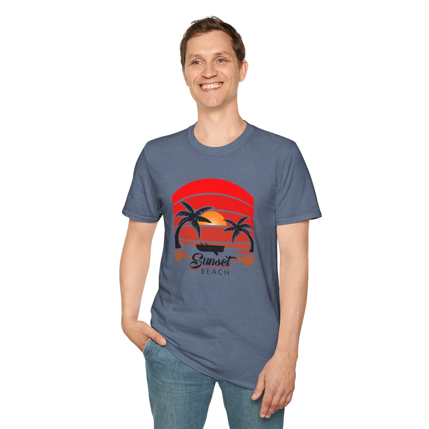 Sunset Beach-Inspired Graphic T-Shirt for a Stylish Coastal Vibe