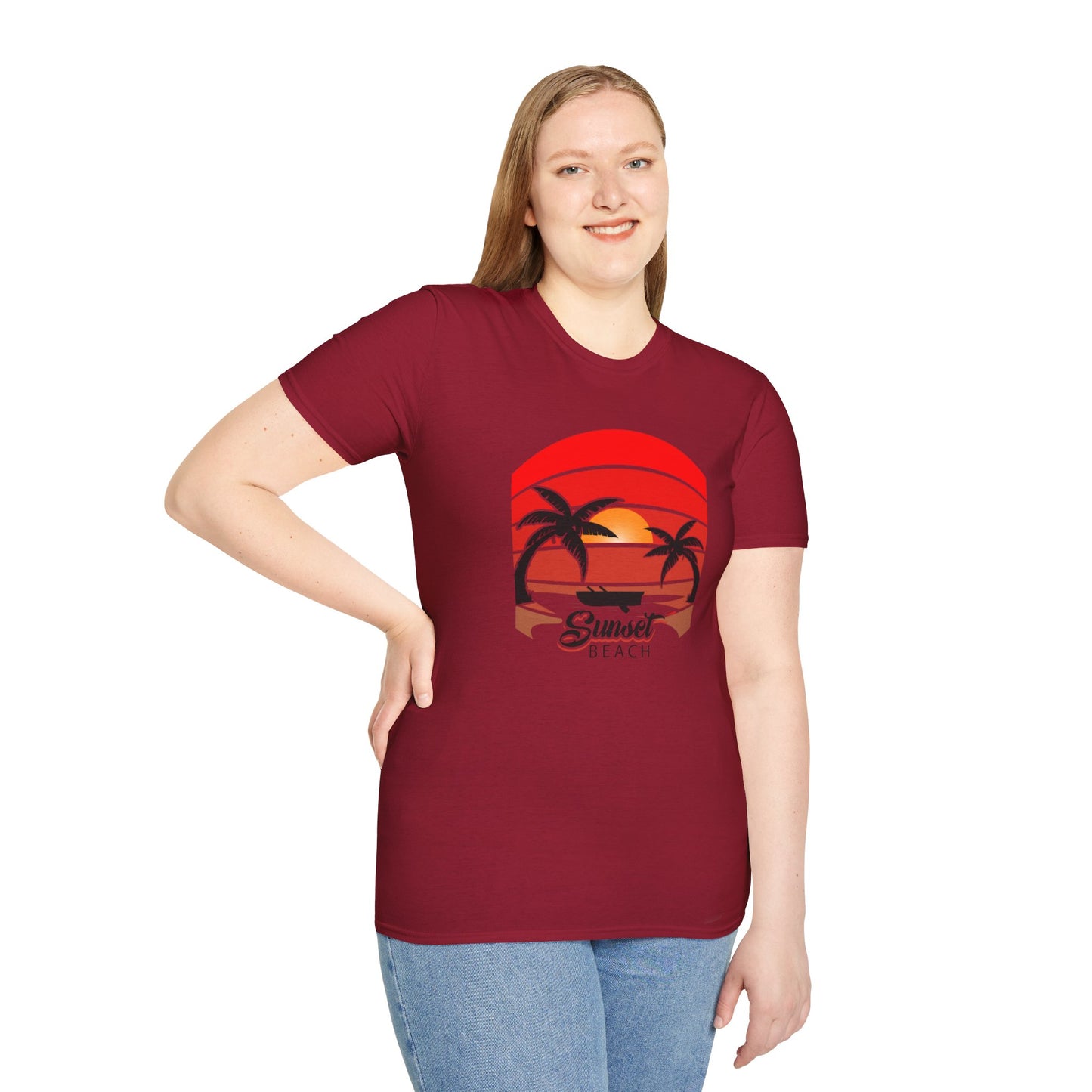 Sunset Beach-Inspired Graphic T-Shirt for a Stylish Coastal Vibe