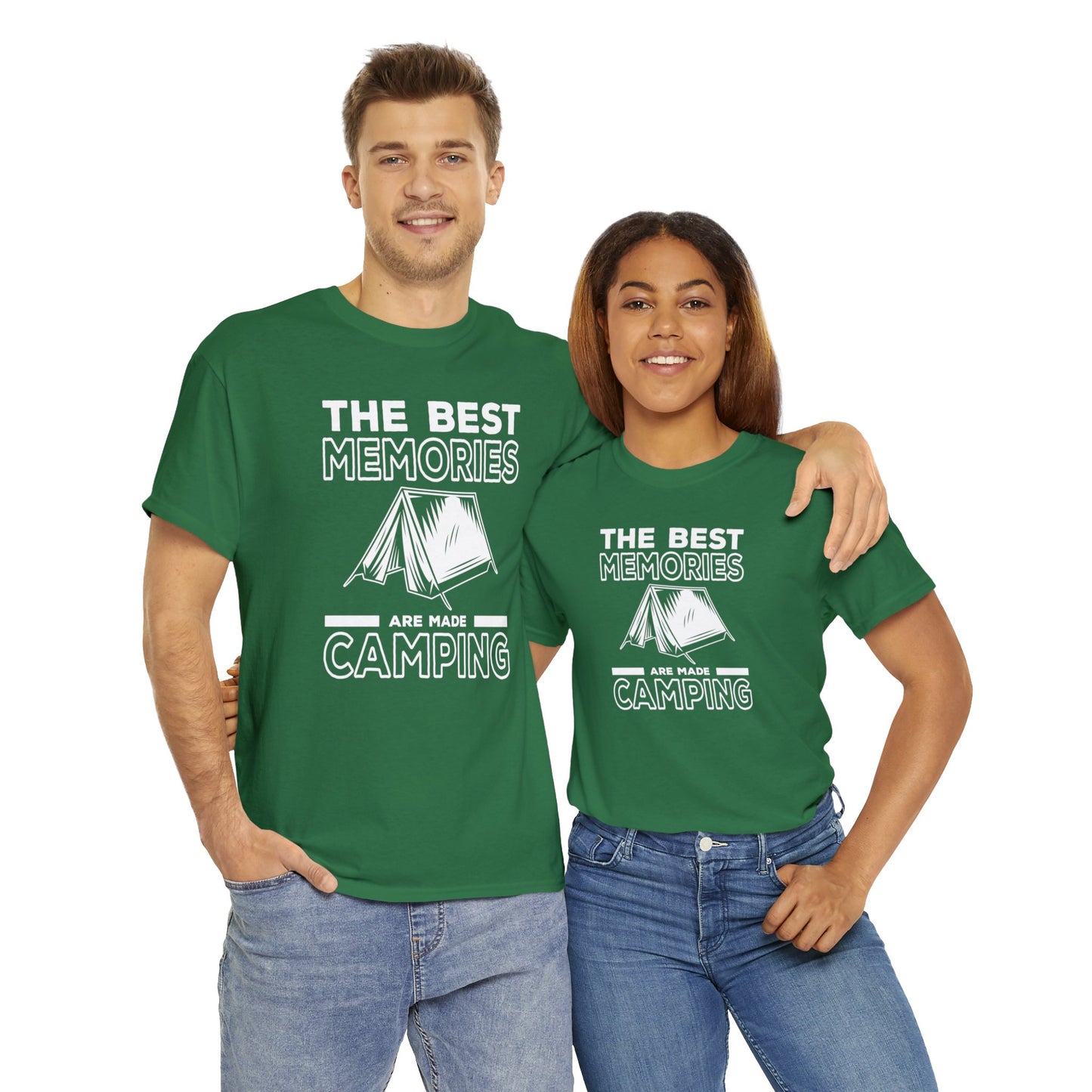 Explore Life's Adventures with Our 'The Best Memories are Made Camping' T-Shirt