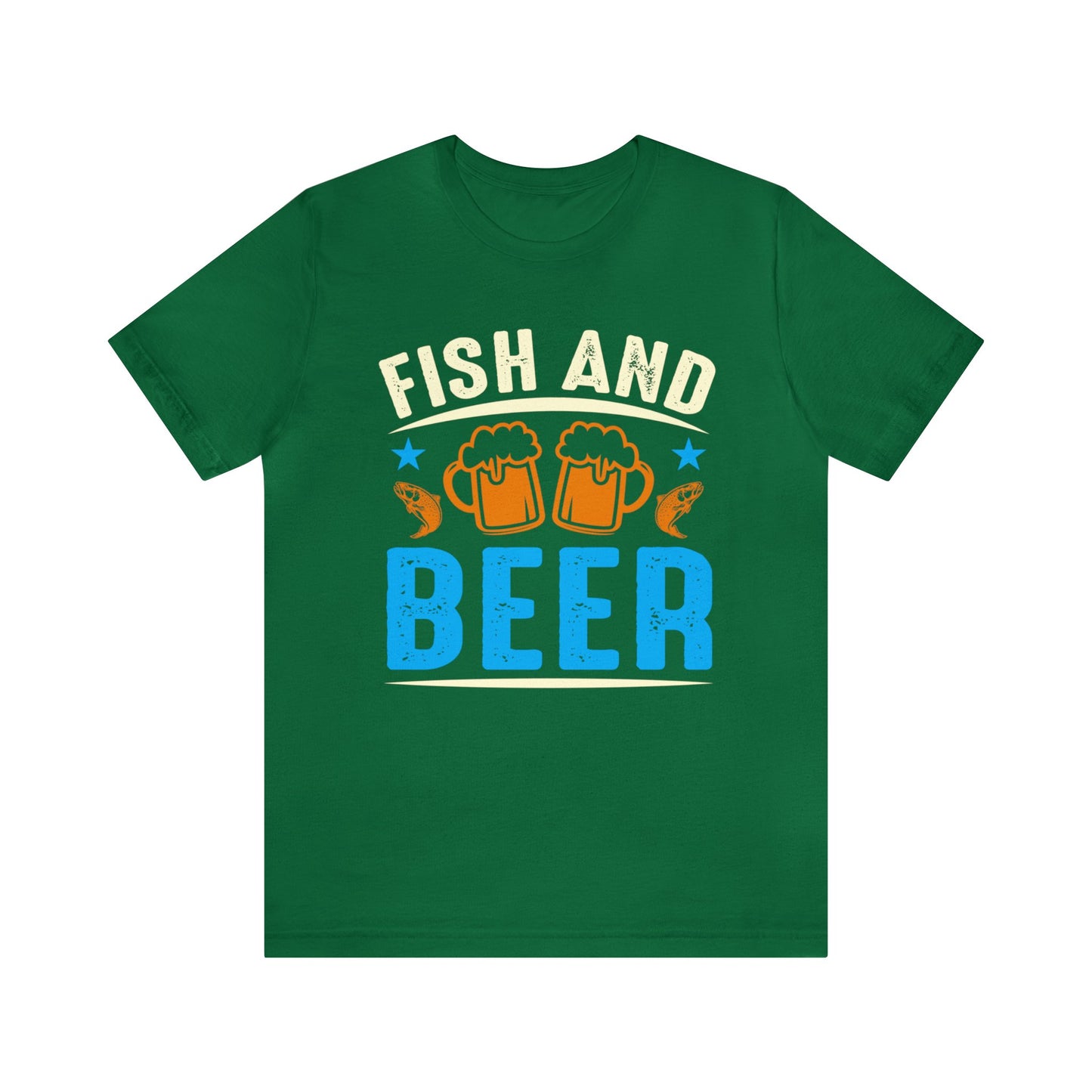 Reel in Style with Our Exclusive 'Fish and Beer' Graphic T-Shirt