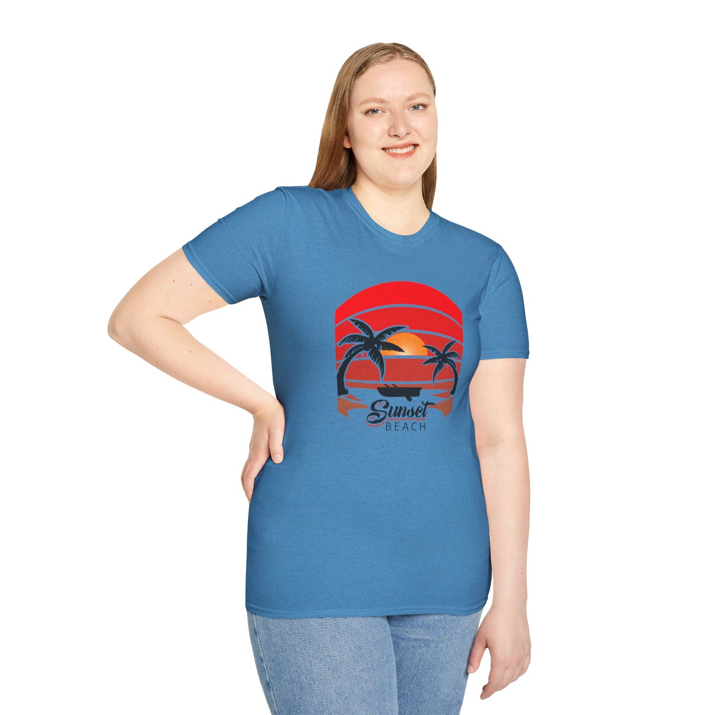 Sunset Beach-Inspired Graphic T-Shirt for a Stylish Coastal Vibe