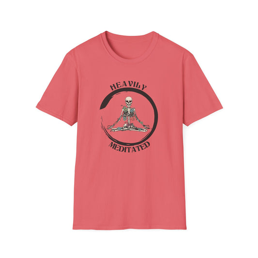 Elevate Your Practice with the 'Heavily Meditated' Yoga T-Shirt - Unisex Softstyle T-Shirt