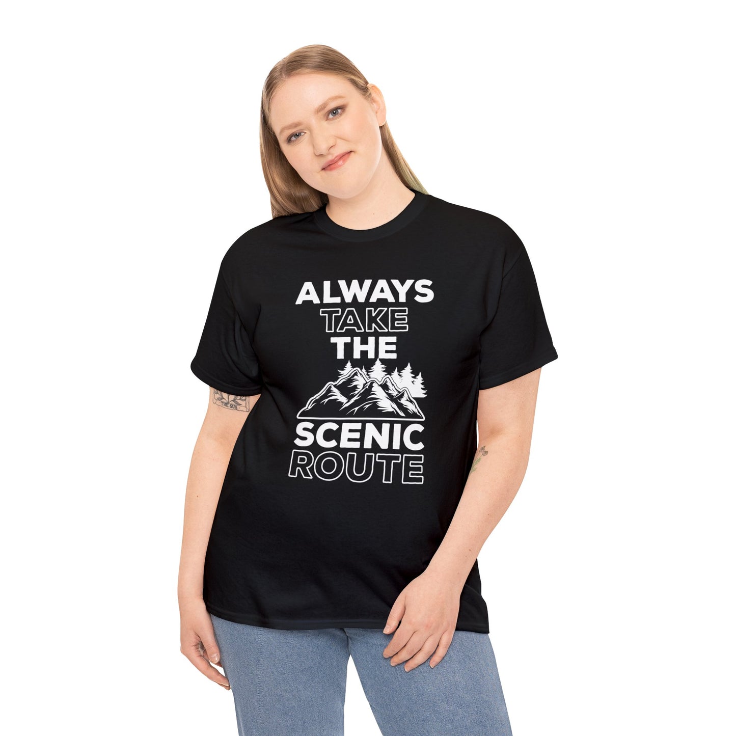 Always Take the Scenic Route T-Shirt – Perfect for Explorers and Nature Enthusiasts!