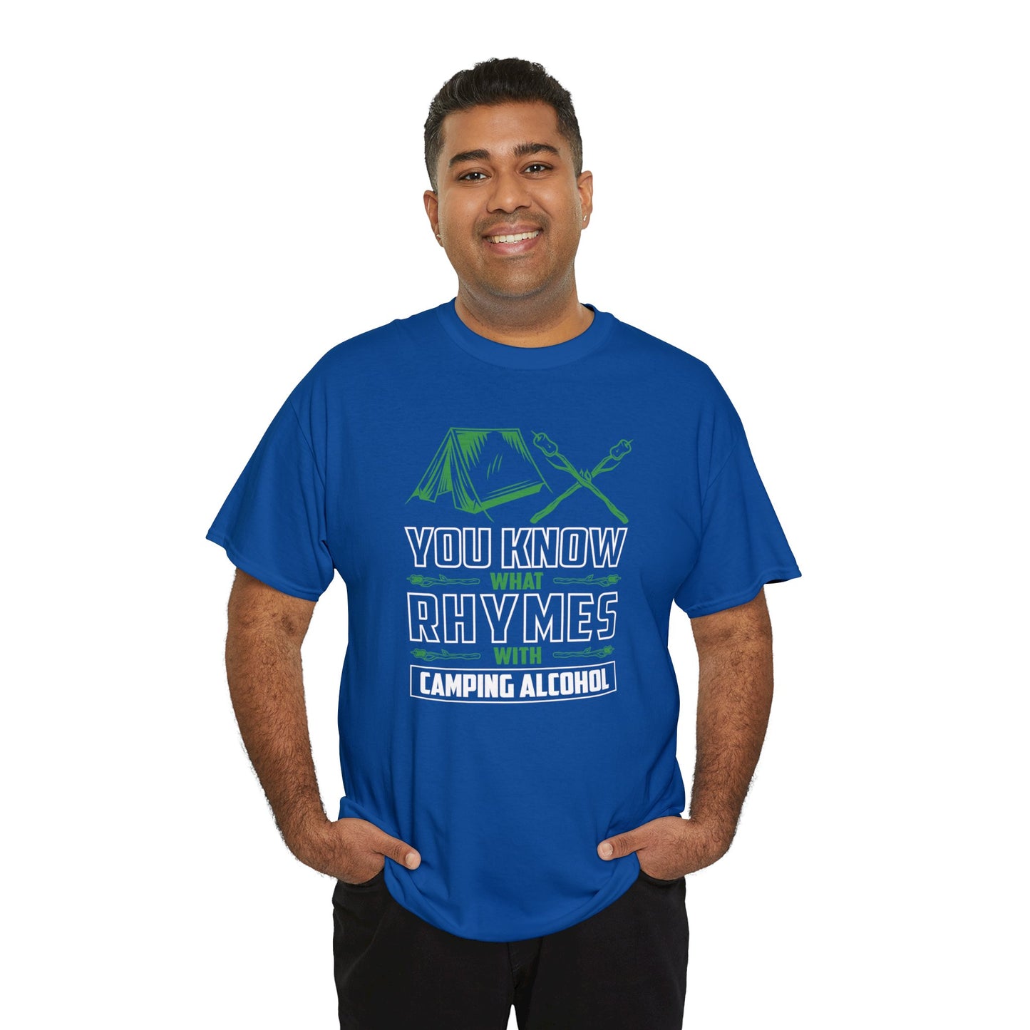 Discover What Rhymes With Camping Alcohol - Fun Outdoor Adventure T-shirt