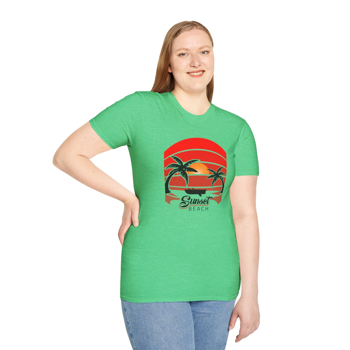 Sunset Beach-Inspired Graphic T-Shirt for a Stylish Coastal Vibe