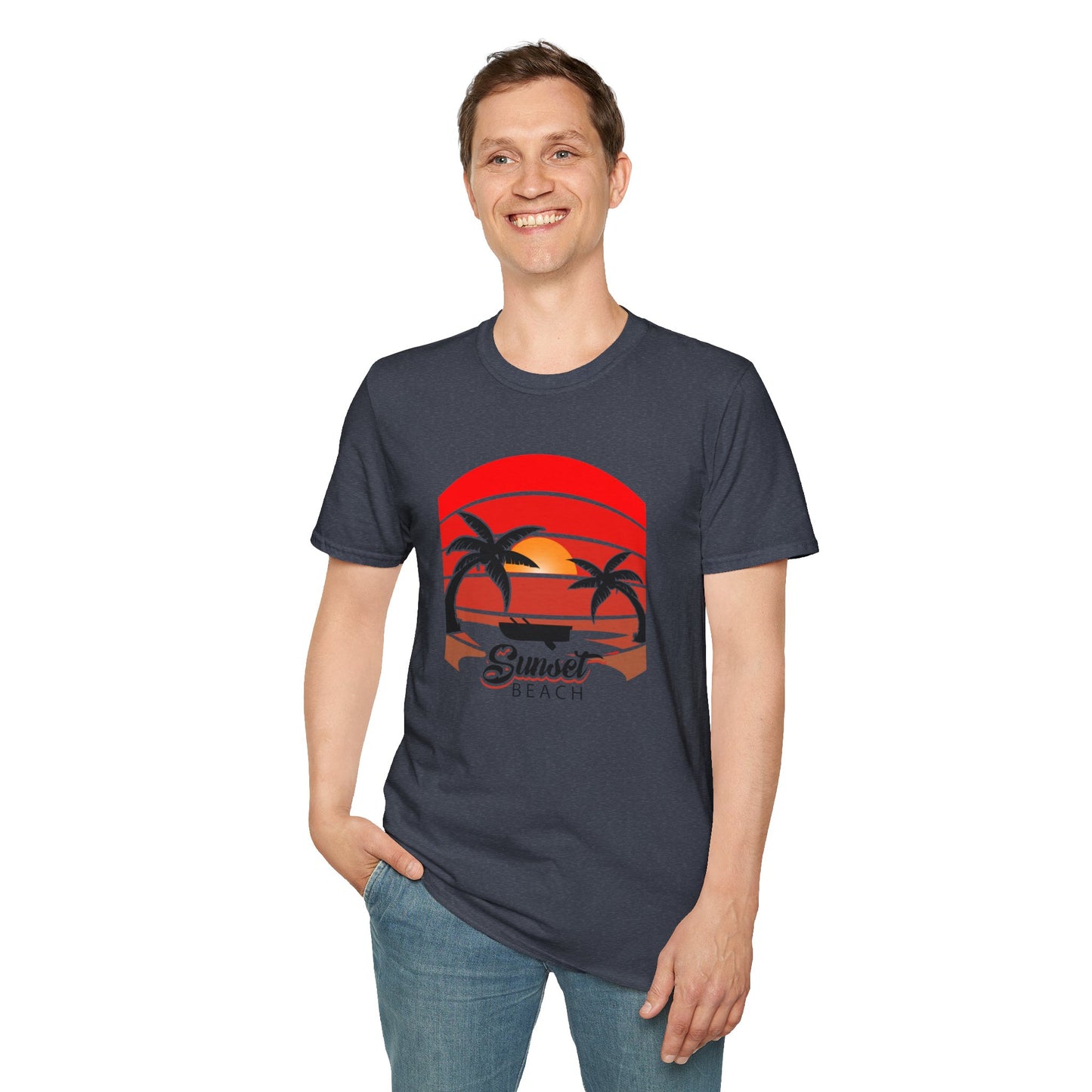 Sunset Beach-Inspired Graphic T-Shirt for a Stylish Coastal Vibe