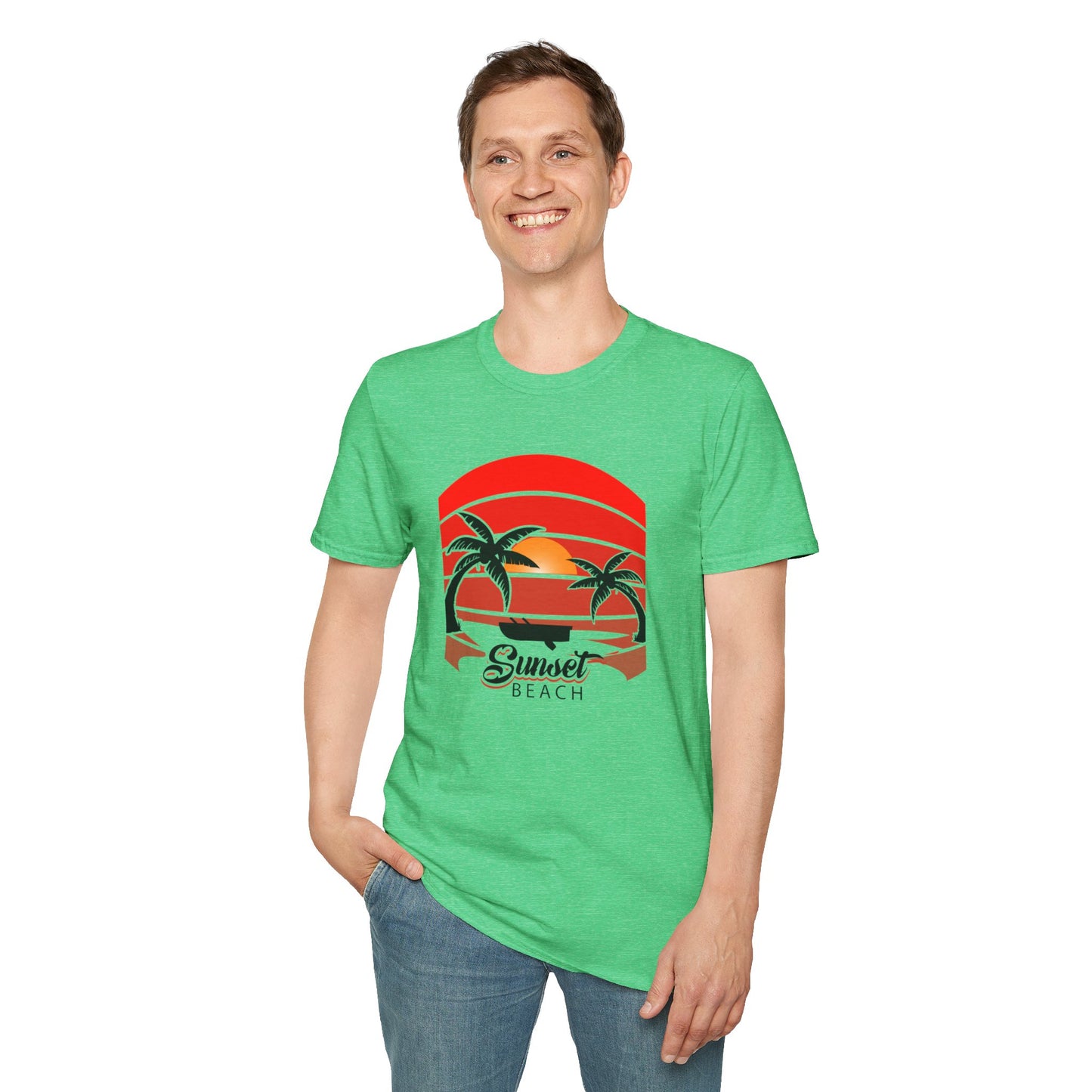 Sunset Beach-Inspired Graphic T-Shirt for a Stylish Coastal Vibe