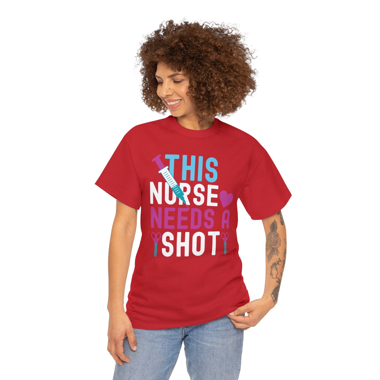 Stylish 'This Nurse Needs a Shot' T-Shirt - Perfect Gift for Healthcare Heroes!