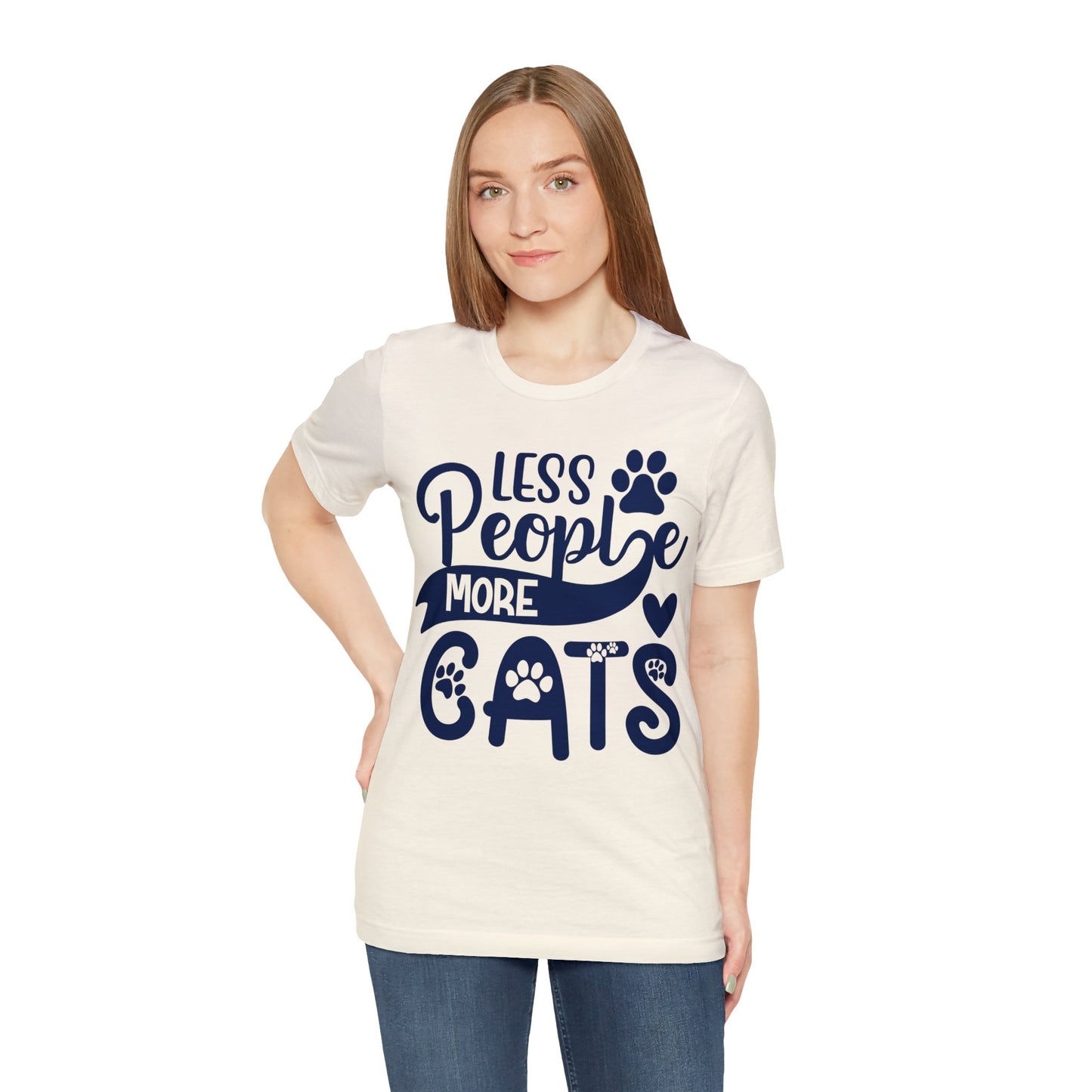 Discover Purrfection: Less People More Cats Cat T-Shirts