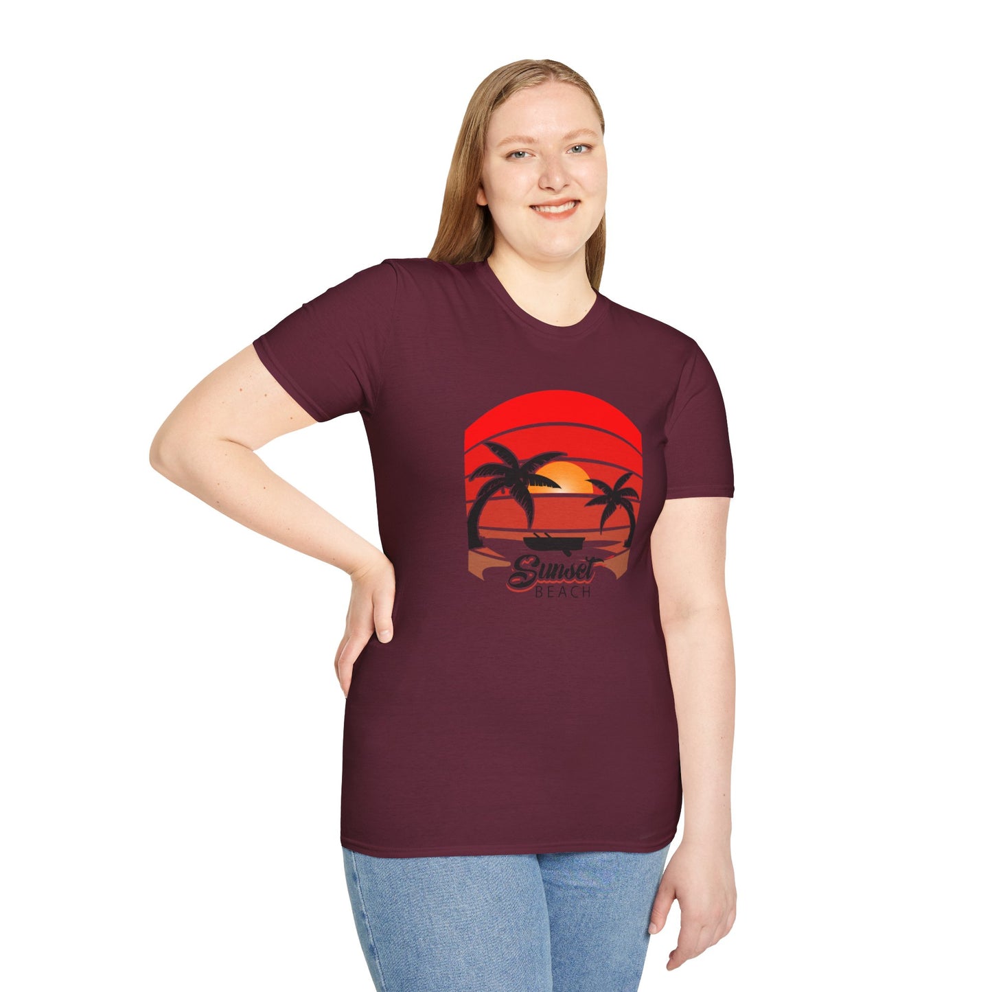 Sunset Beach-Inspired Graphic T-Shirt for a Stylish Coastal Vibe