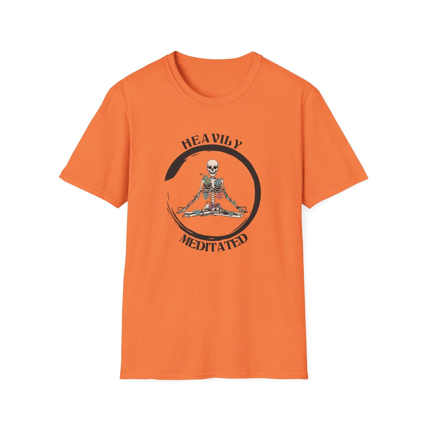Elevate Your Practice with the 'Heavily Meditated' Yoga T-Shirt - Unisex Softstyle T-Shirt