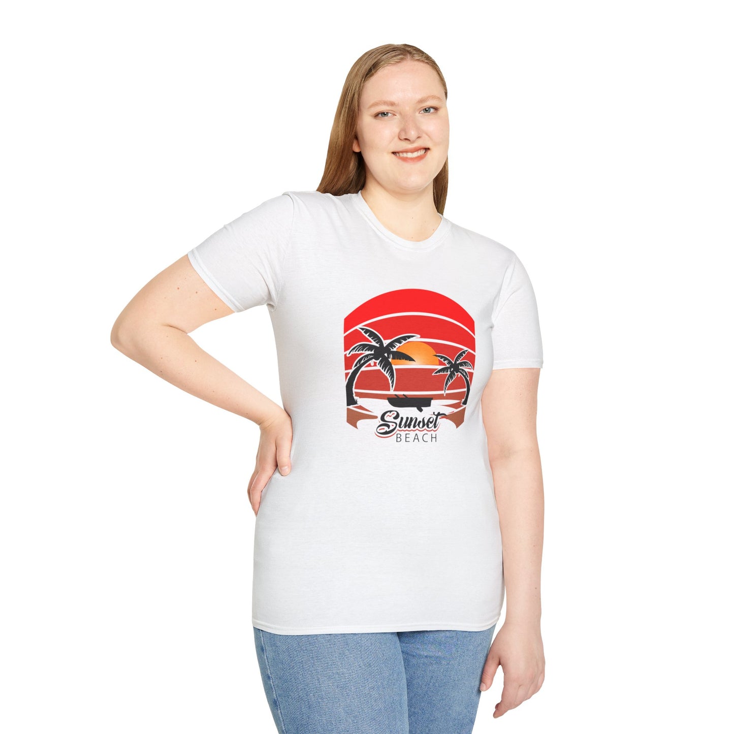 Sunset Beach-Inspired Graphic T-Shirt for a Stylish Coastal Vibe