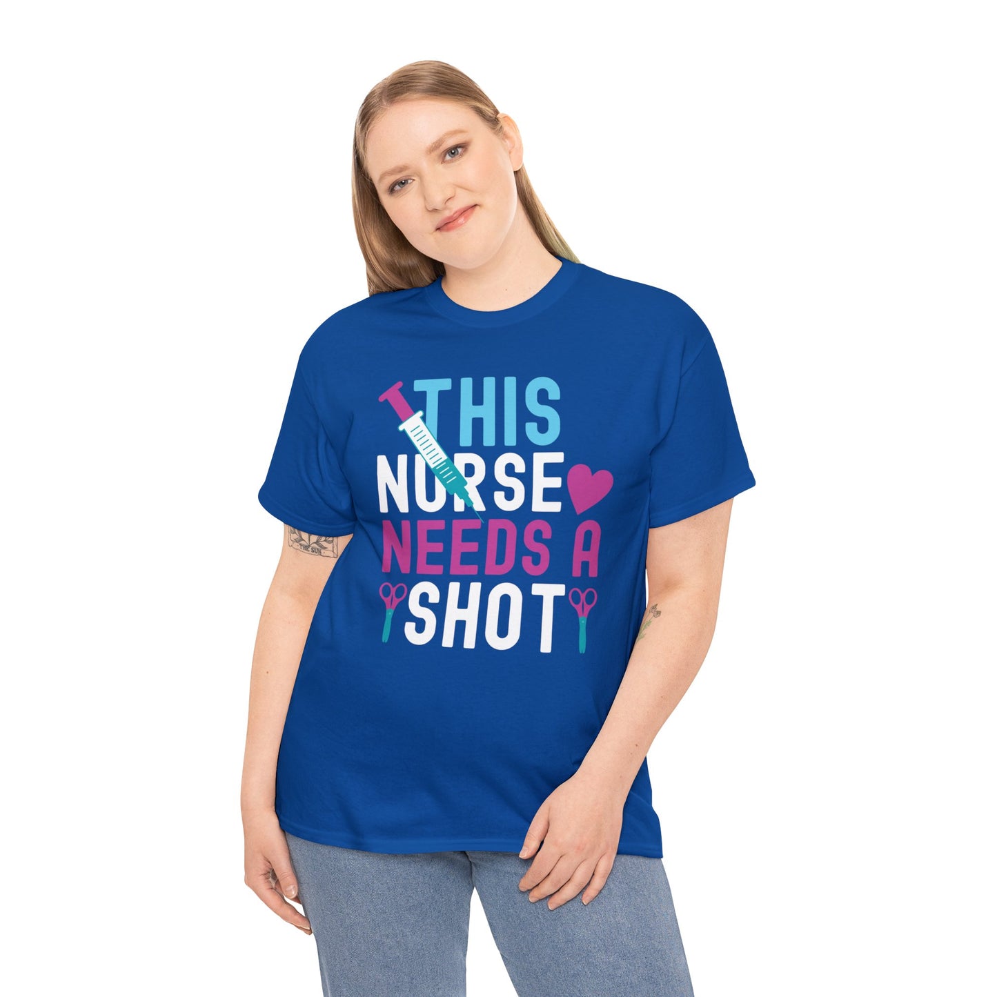 Stylish 'This Nurse Needs a Shot' T-Shirt - Perfect Gift for Healthcare Heroes!