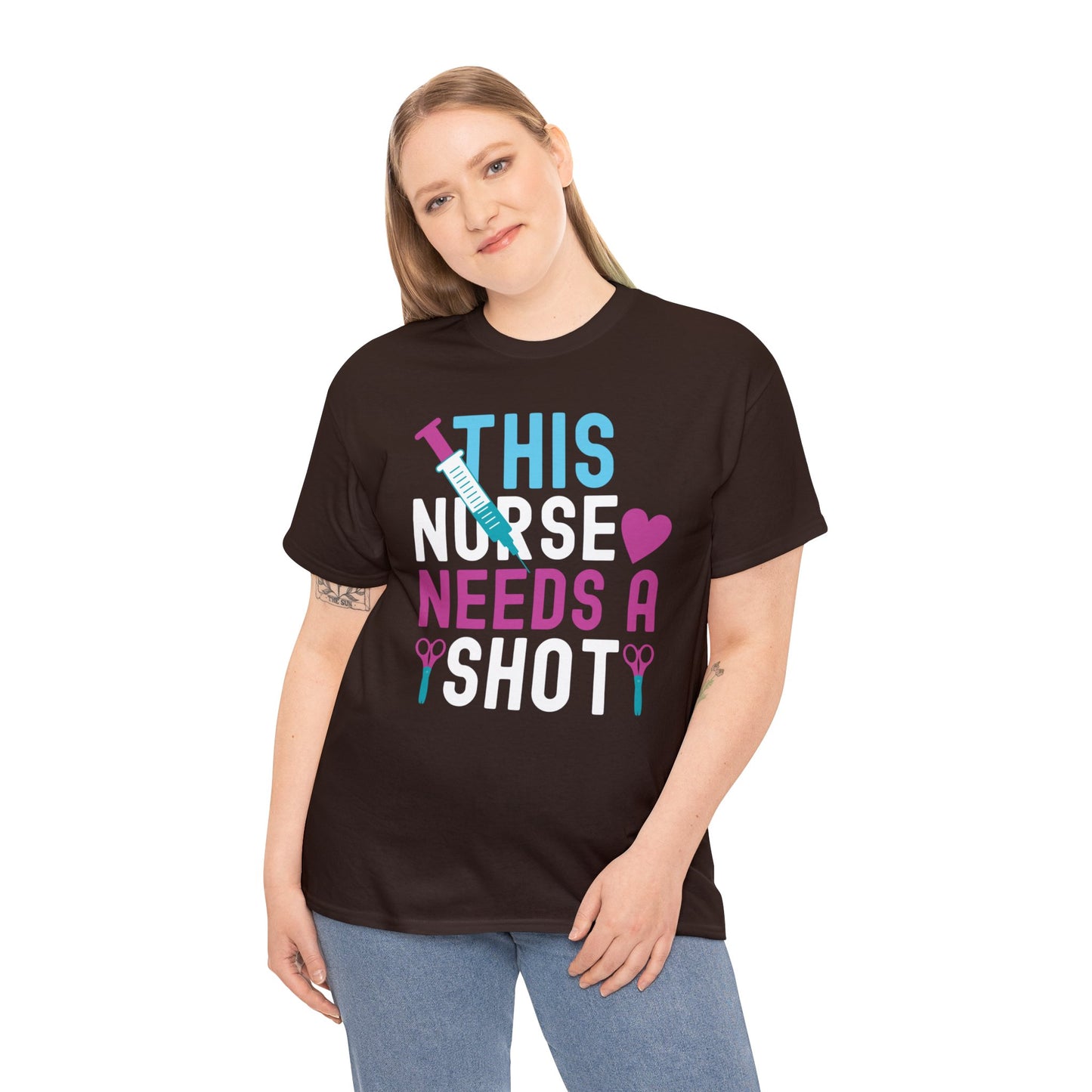 Stylish 'This Nurse Needs a Shot' T-Shirt - Perfect Gift for Healthcare Heroes!