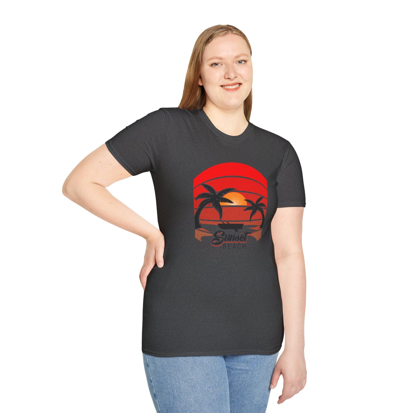 Sunset Beach-Inspired Graphic T-Shirt for a Stylish Coastal Vibe