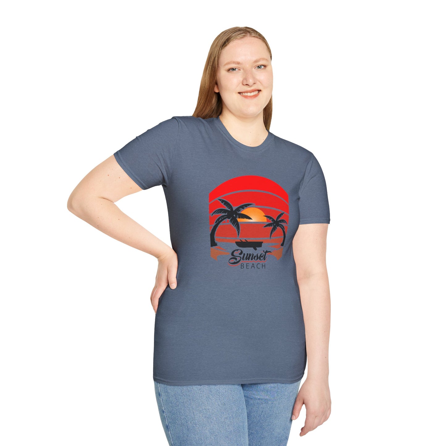 Sunset Beach-Inspired Graphic T-Shirt for a Stylish Coastal Vibe