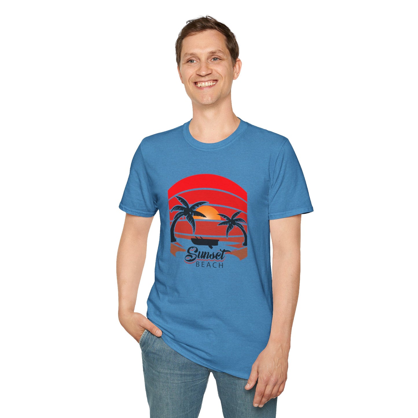 Sunset Beach-Inspired Graphic T-Shirt for a Stylish Coastal Vibe