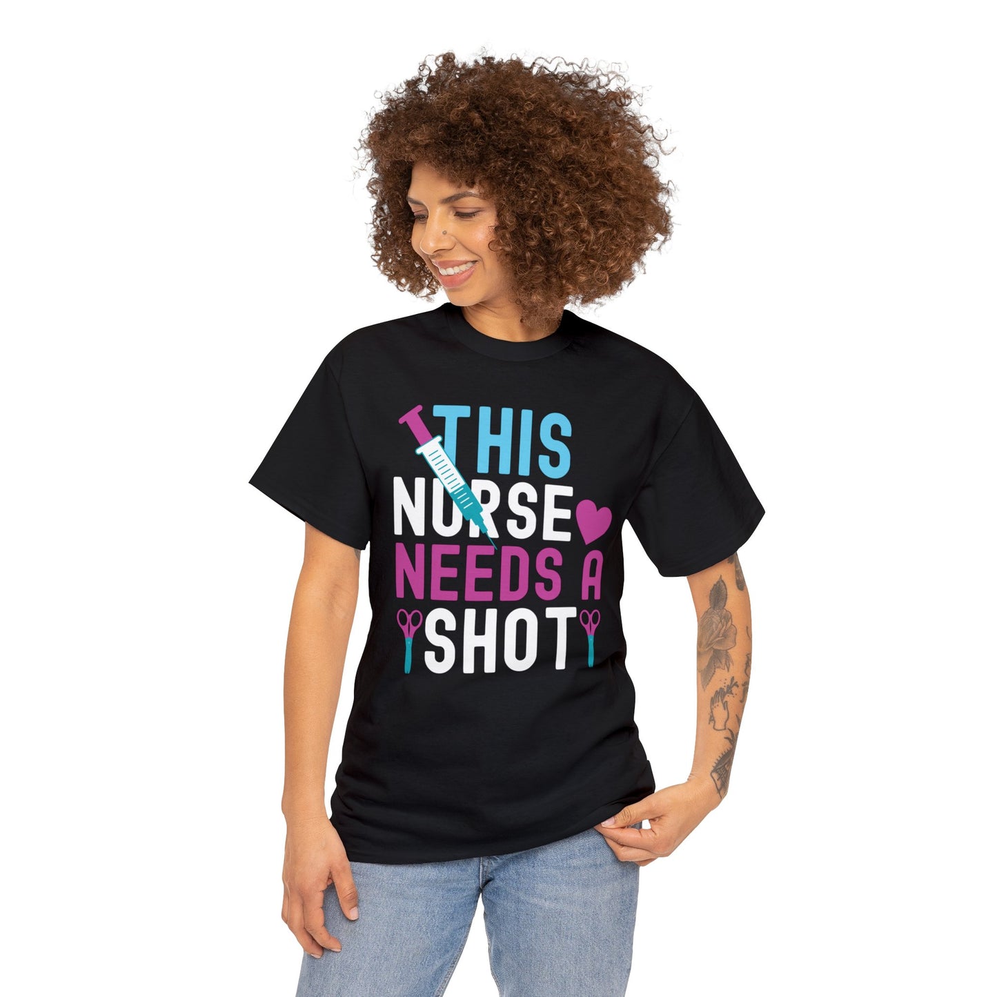 Stylish 'This Nurse Needs a Shot' T-Shirt - Perfect Gift for Healthcare Heroes!