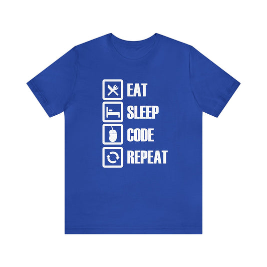 Elevate Your Style with our 'Eat Sleep Code Repeat' T-Shirt