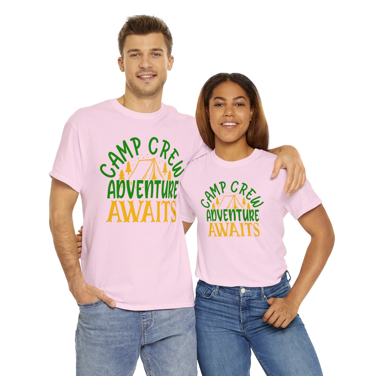 Camp Crew Adventure Awaits' T-Shirt - Your Ultimate Outdoor Companion!
