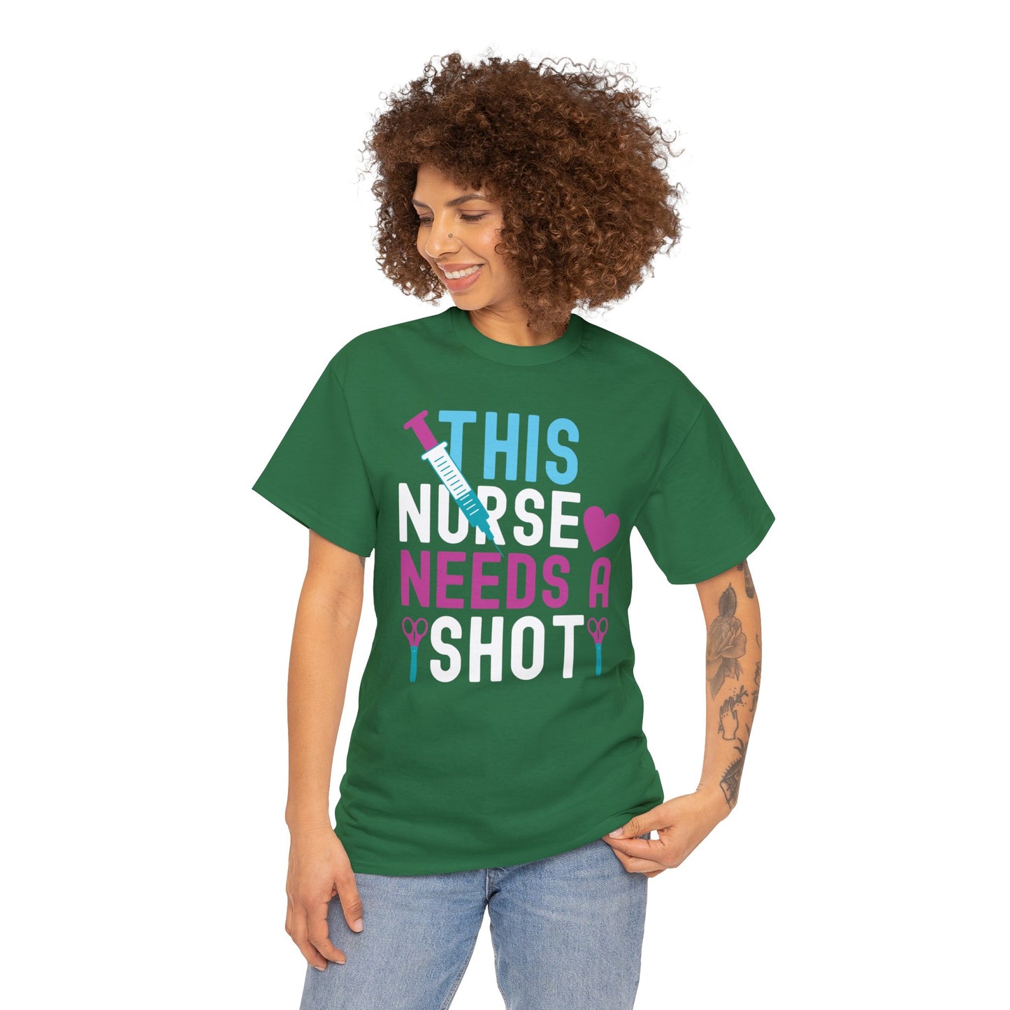 Stylish 'This Nurse Needs a Shot' T-Shirt - Perfect Gift for Healthcare Heroes!