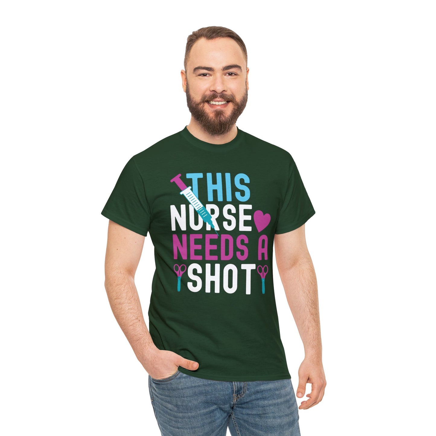 Stylish 'This Nurse Needs a Shot' T-Shirt - Perfect Gift for Healthcare Heroes!