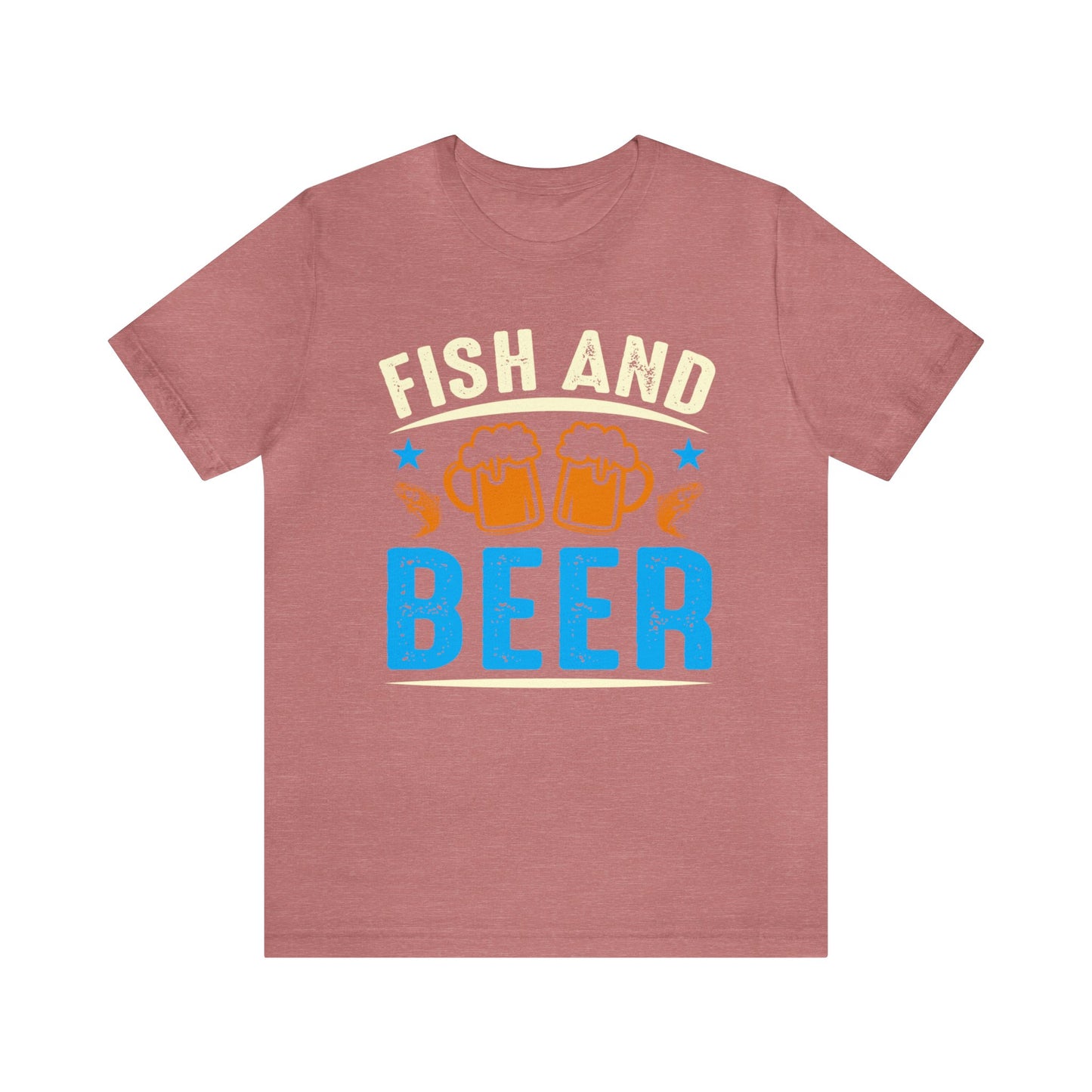 Reel in Style with Our Exclusive 'Fish and Beer' Graphic T-Shirt