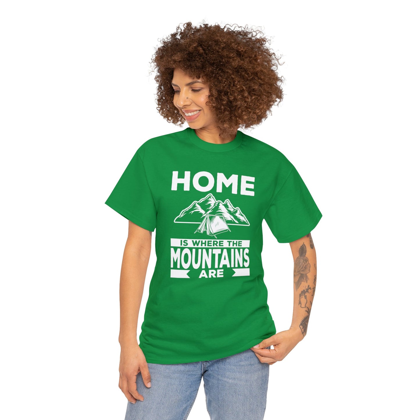 Discover Comfort in Nature: 'Home is Where The Mountains Are' T-shirt