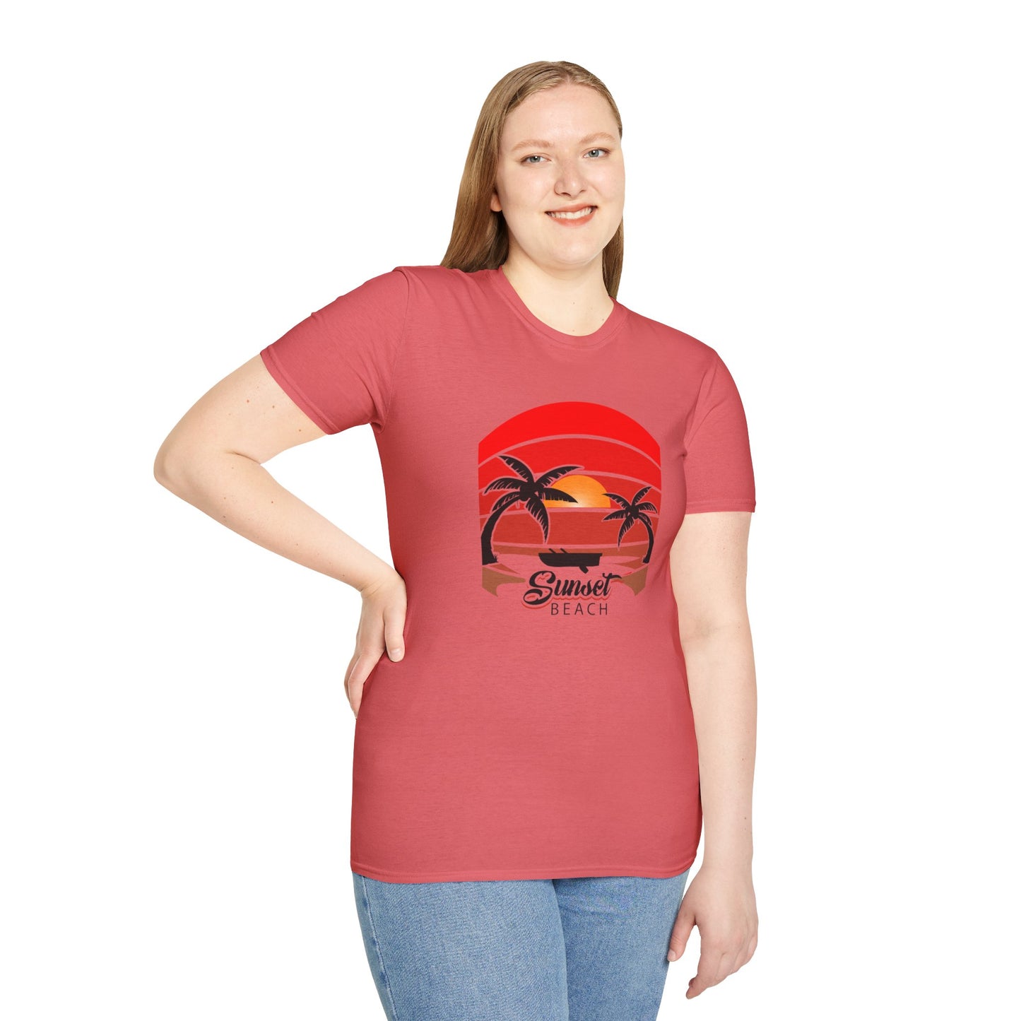 Sunset Beach-Inspired Graphic T-Shirt for a Stylish Coastal Vibe