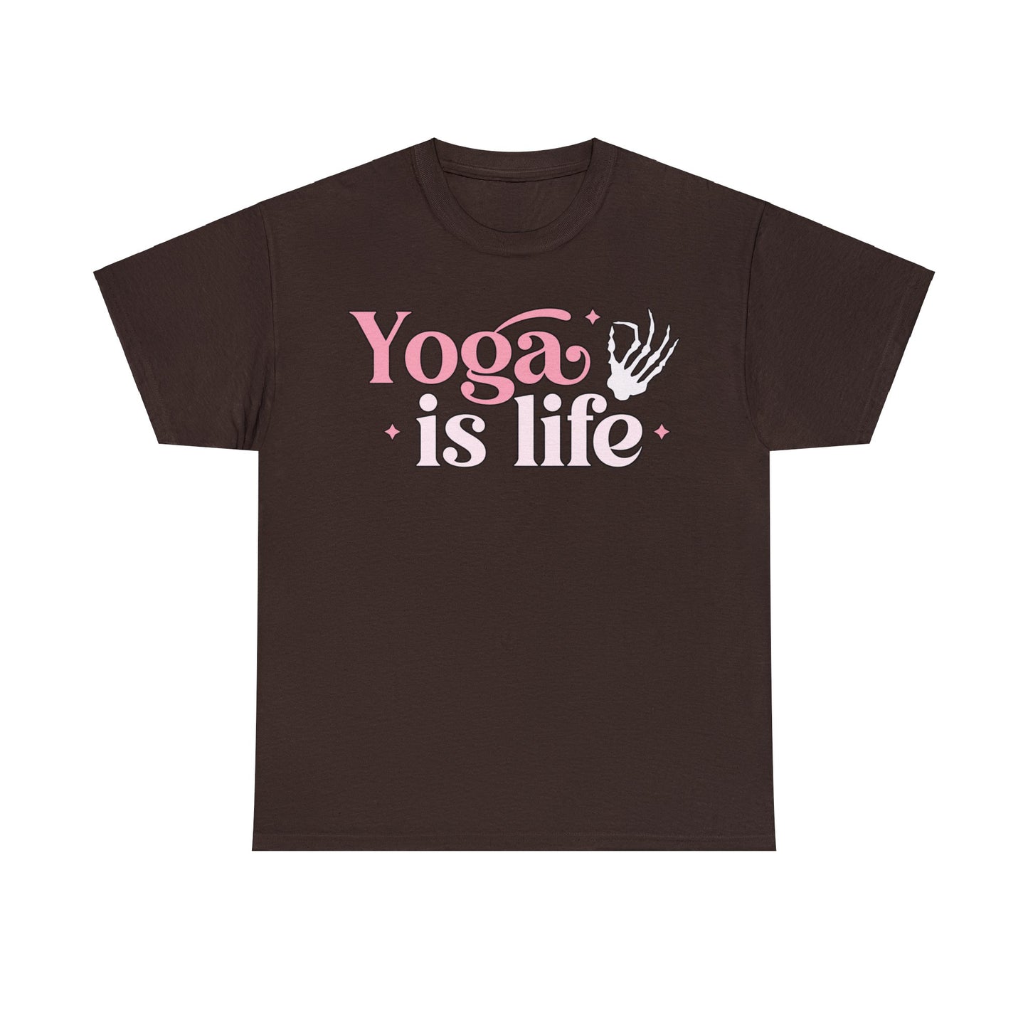 Yoga is Life T-Shirt - Elevate Your Style and Spirit! - Unisex Heavy Cotton Tee