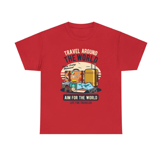 Explore the Globe in Style with Our Exclusive 'Travel Around the World' T-Shirt