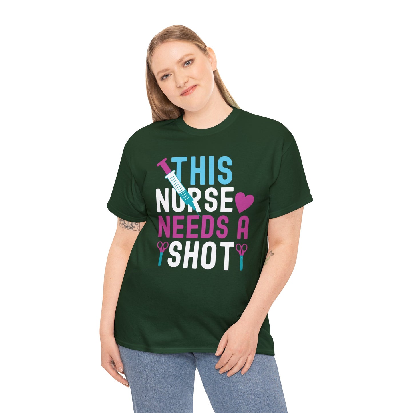 Stylish 'This Nurse Needs a Shot' T-Shirt - Perfect Gift for Healthcare Heroes!