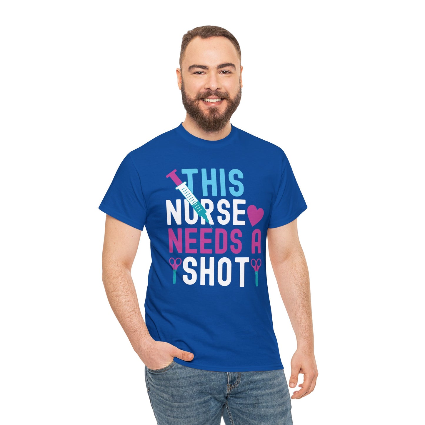 Stylish 'This Nurse Needs a Shot' T-Shirt - Perfect Gift for Healthcare Heroes!