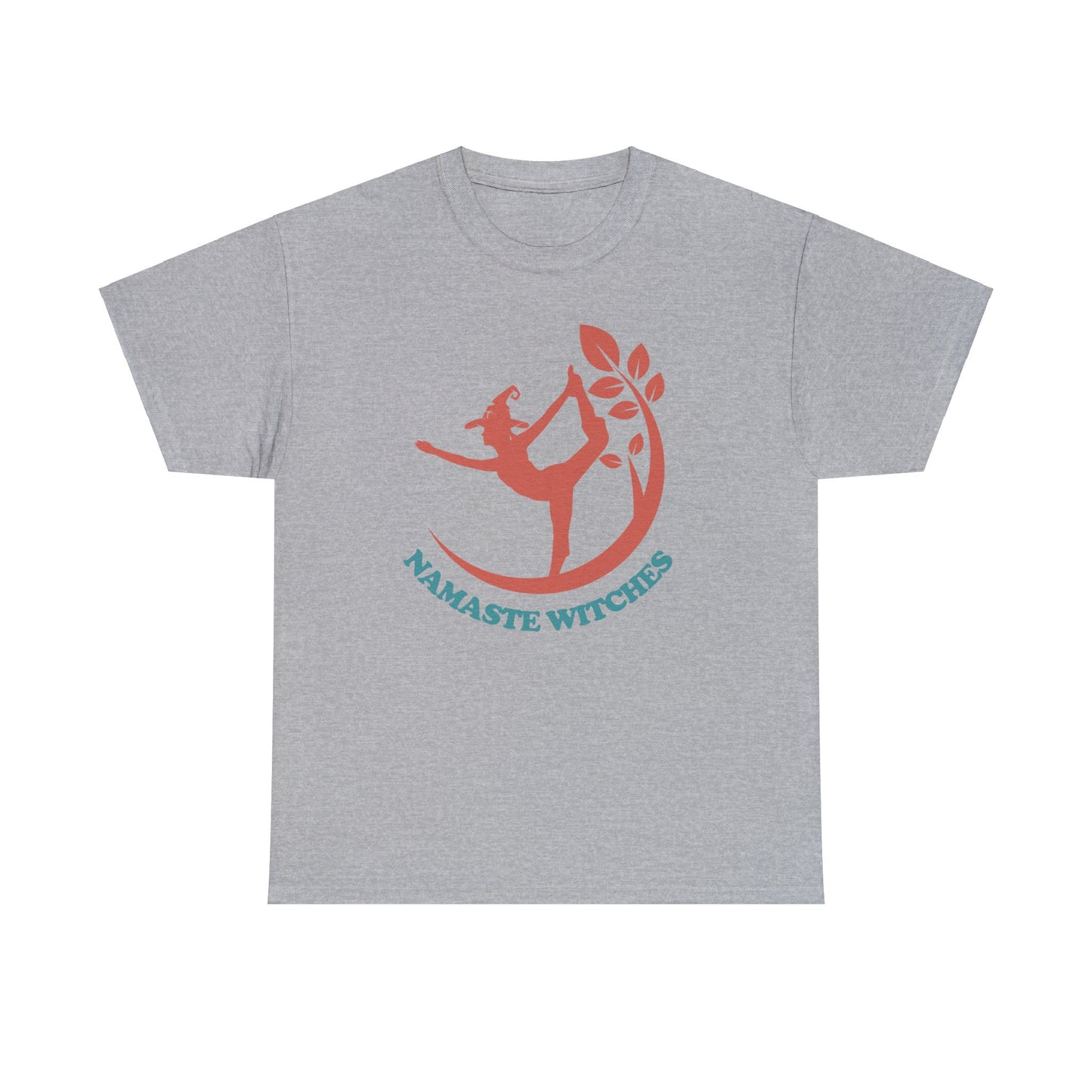 Namaste Witches Yoga T-Shirt for a Magical Workout Experience! - Unisex Heavy Cotton Tee