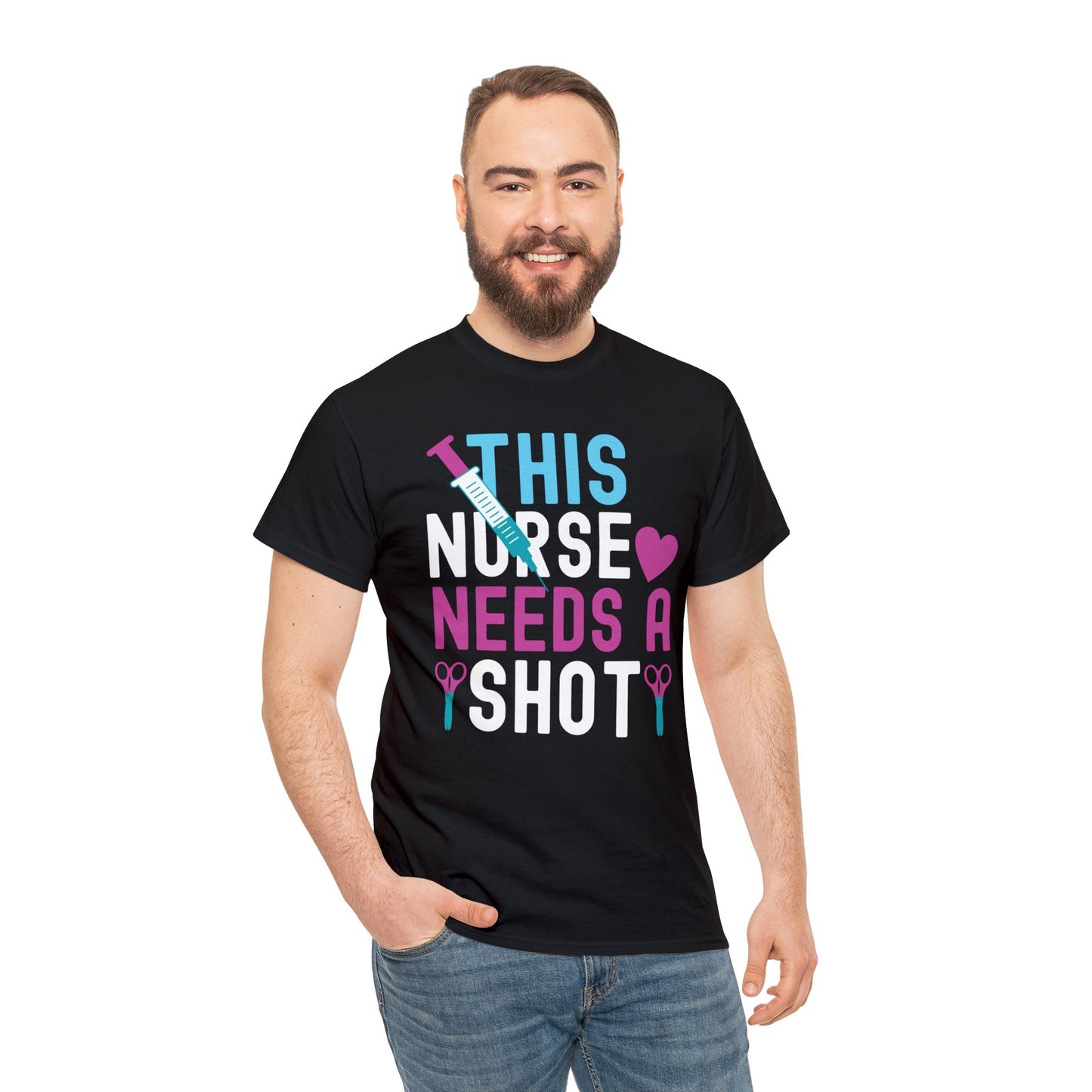 Stylish 'This Nurse Needs a Shot' T-Shirt - Perfect Gift for Healthcare Heroes!