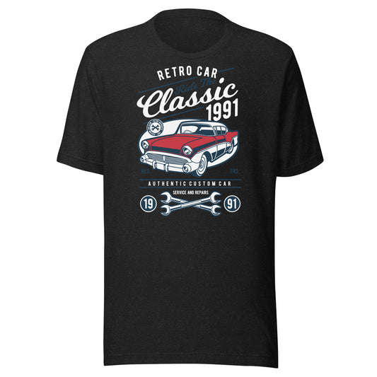 Vintage Vibes: Retro Car Graphic T-Shirt - Classic Style for Automotive Enthusiasts