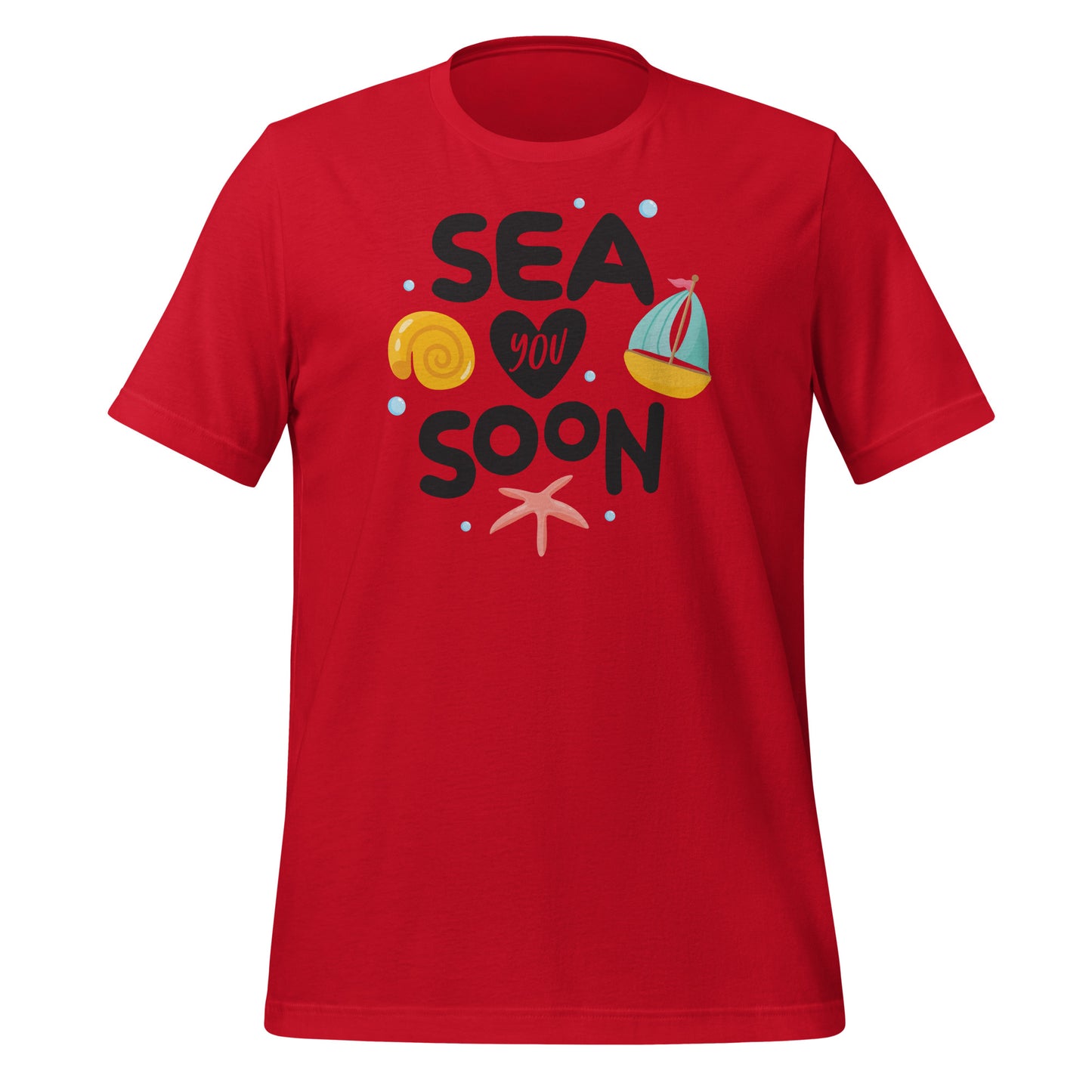 Sea You Soon: Coastal Charm Graphic Tee - Dive into Style!